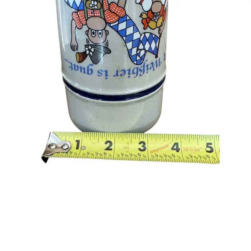 Vintage German Pilsner-Shape .05 L Stoneware Weisbier Stein Domdesign